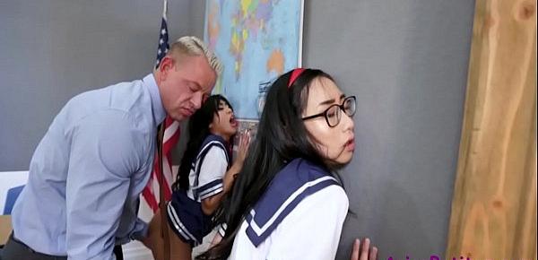  Teacher Fucks Asian Teen Students- Ember snow, eva yi